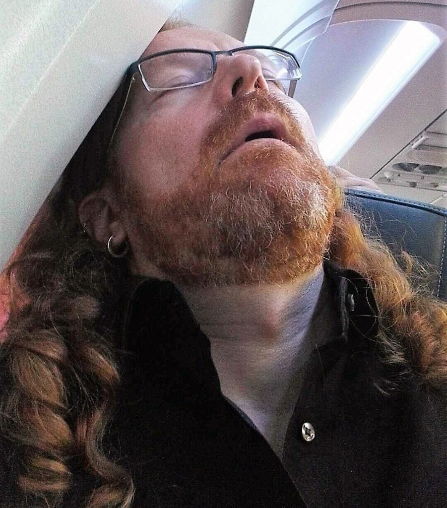 Sleeping on a plane
