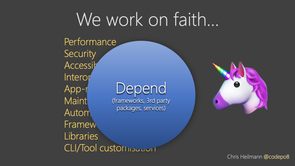 we work on faith - we trust abstractions to do all the right things for us
