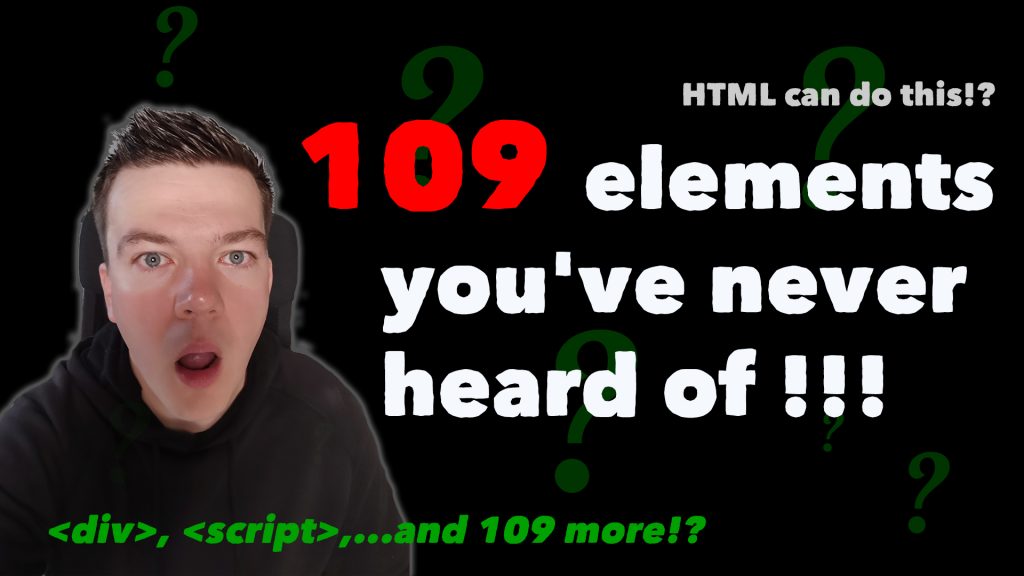 109 HTML elements you never heard of