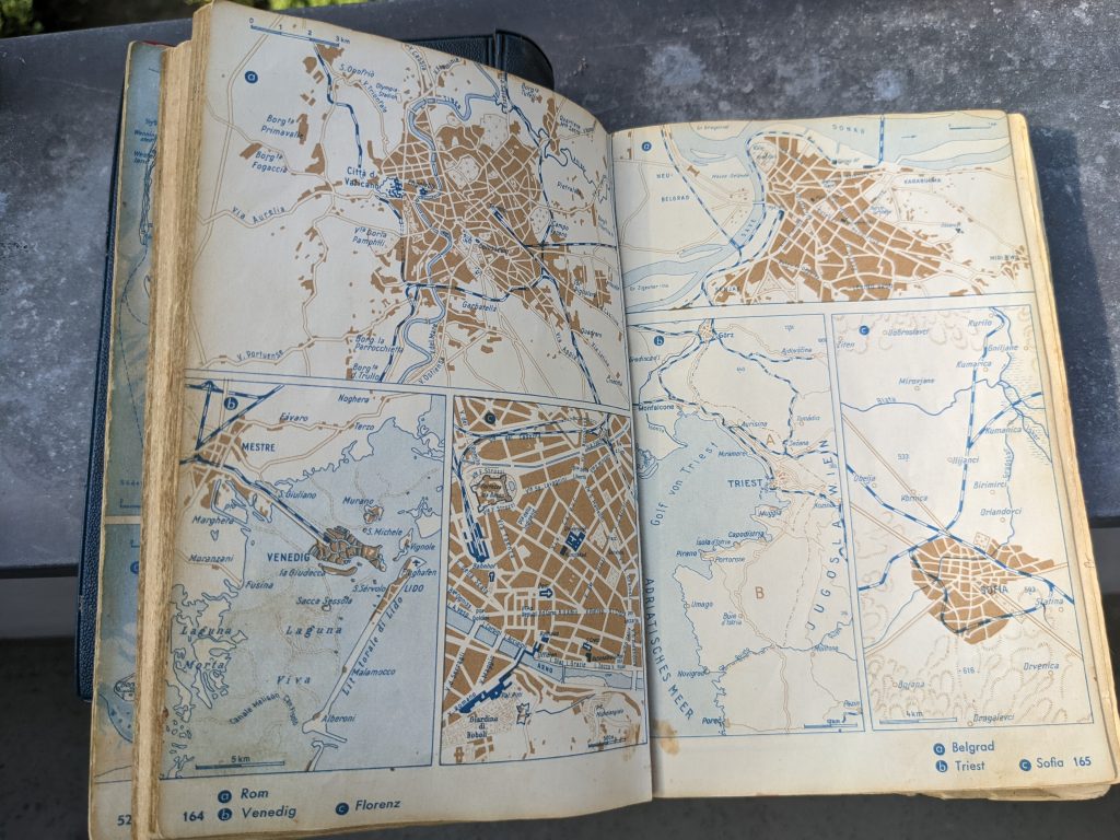 an old map in one of the books