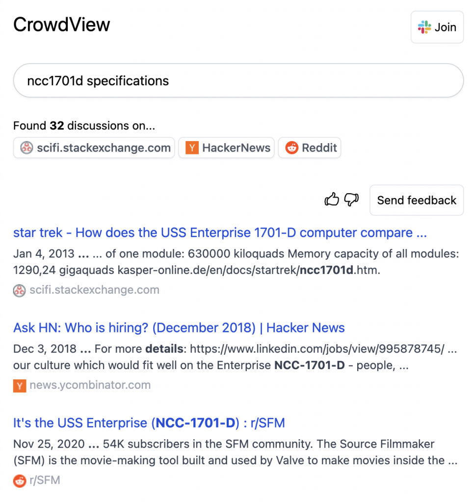 crowdview showing results only from forum providers