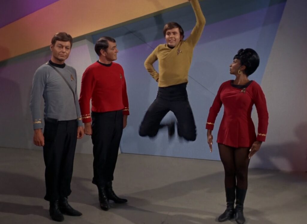 A scene from Star Trek's original series where the crew acts as random as possible to confuse a bunch of Androids who abducted them and held them as prisoners.